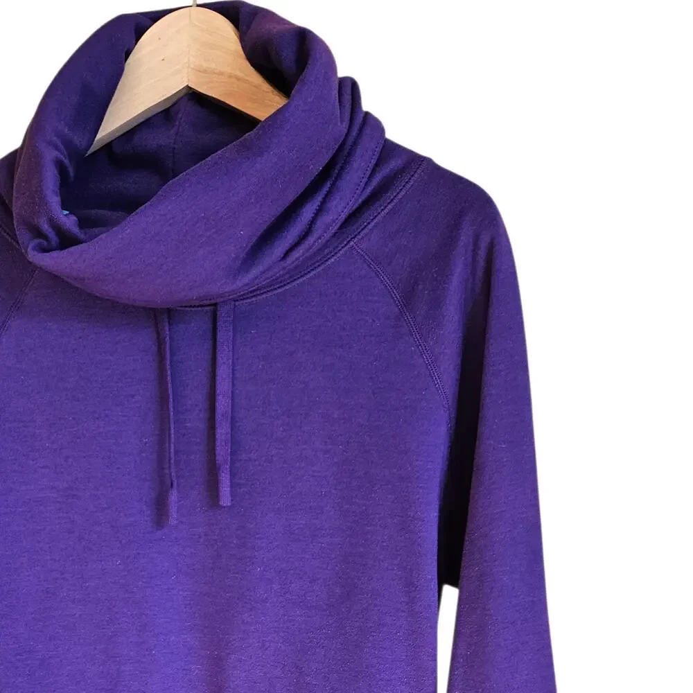Nike Women’s Dri-FIT Purple Cowl Neck Long Sleeve Training Pullover Small